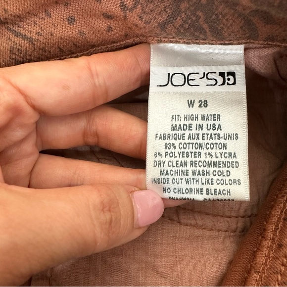 Joe’s Jeans High Water Orange Snake Skinny Ankle Denim Pants - Picture 5 of 9